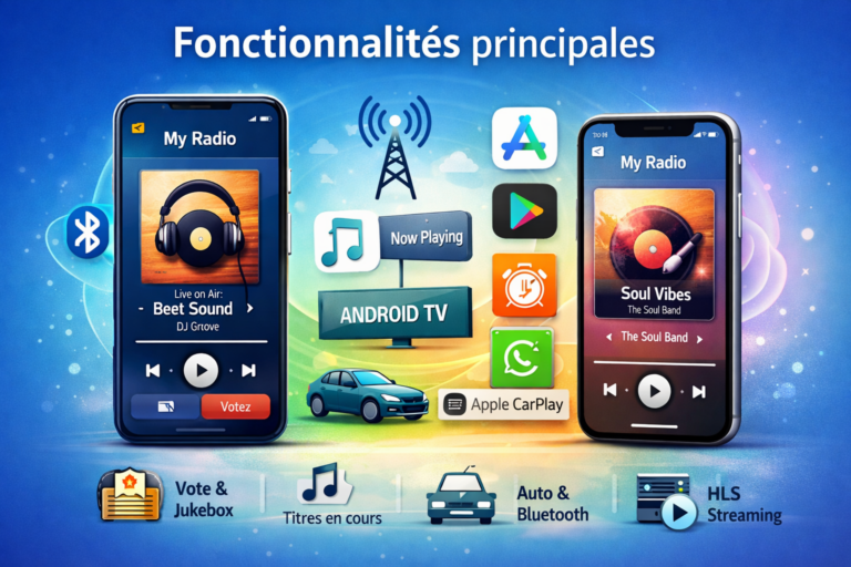 Fonctionnalités principales Mobile App Native