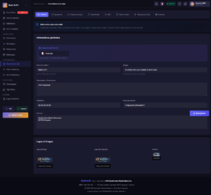 Admin Paramètres - Radiostation Pro CMS